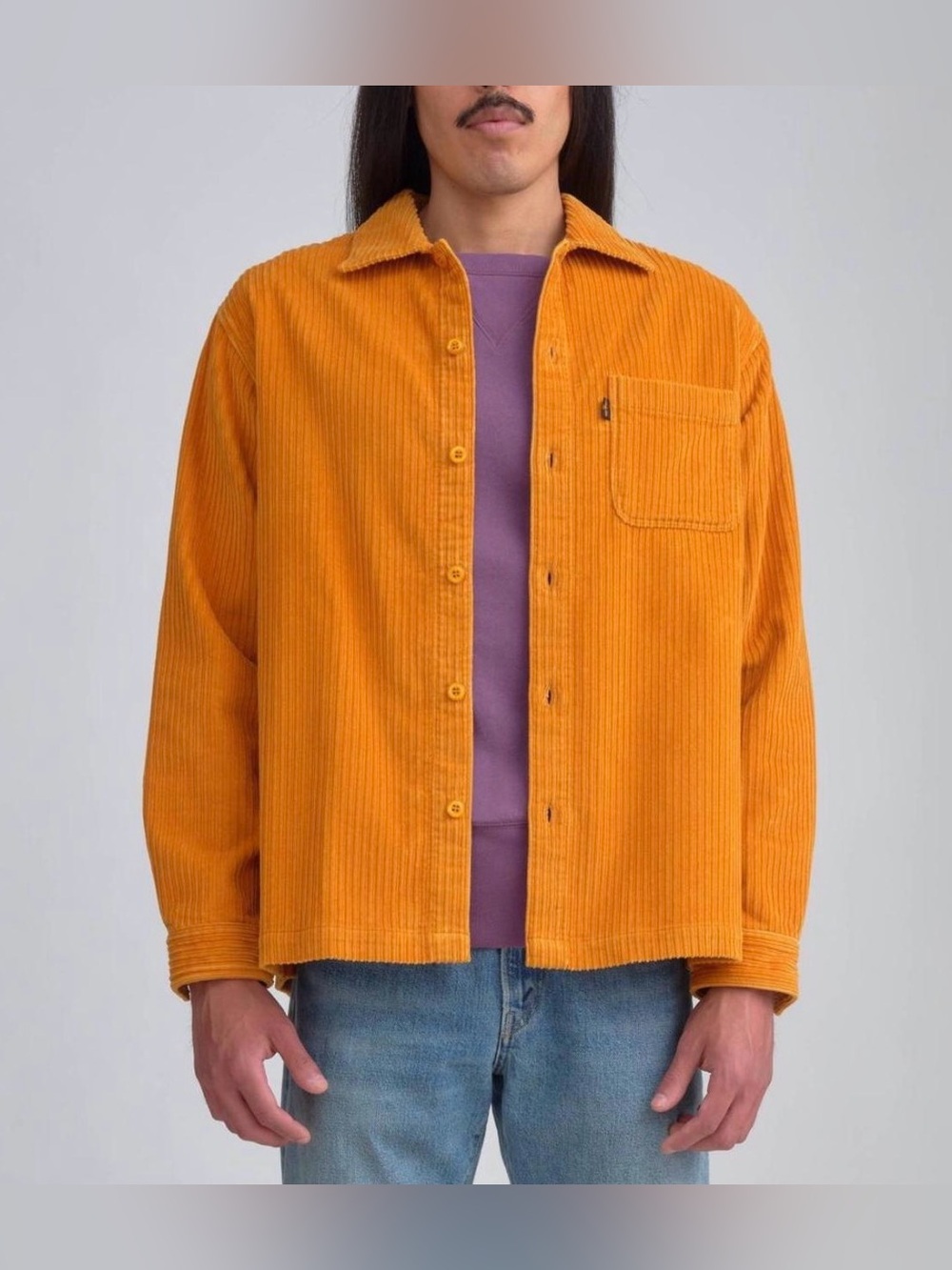Levi's Vintage Clothing LVC Corduroy Shirt in Golden Oak Men's Large